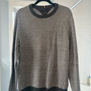 Tommy Hilfiger Black and Gray Crewneck Sweater
